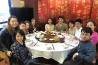 The participants having a dim sum lunch at Lin Heung Kui